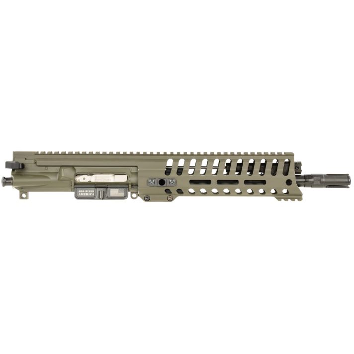 Patriot Ordnance Factory 01988 P415 Complete Upper (Piston Driven Adj. Gas Block) 5.56x45mm NATO 10.5", OD Green Anodized, 3-Port Muzzle Brake, 9" MMR M-LOK Handguard
