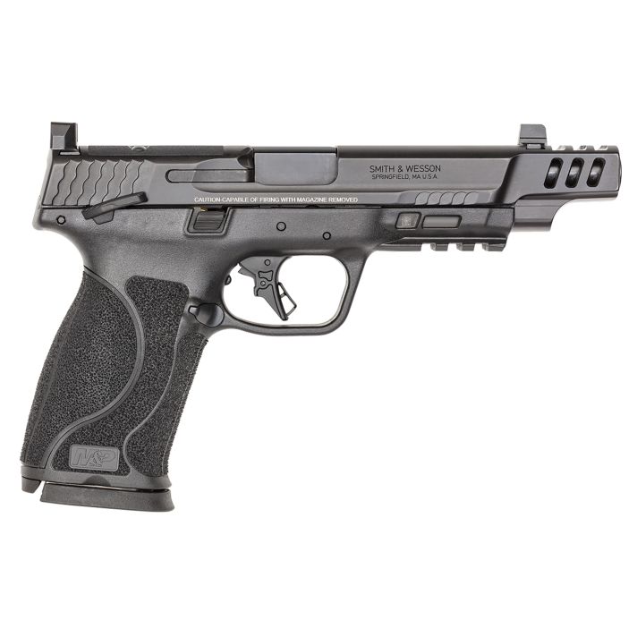 Smith & Wesson 13915 M&P PC M2.0 Full Size 10mm Auto 15+1 5.60" Black Armornite Ported Stainless Steel Barrel, Black Armornite Optic Cut/Serrated Stainless Steel Slide & Polymer Frame w/Picatinny Rail