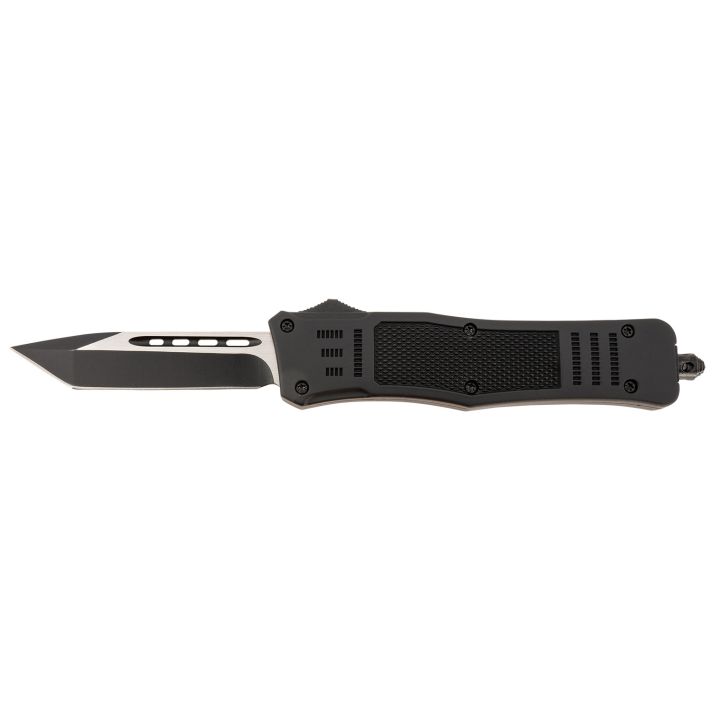 Steel River Knives T618BT SpartanMedium 3.25" Tanto Plain Black/Silver 440C SS Blade/ 4.50" Black Aluminum Zinc Alloy Handle