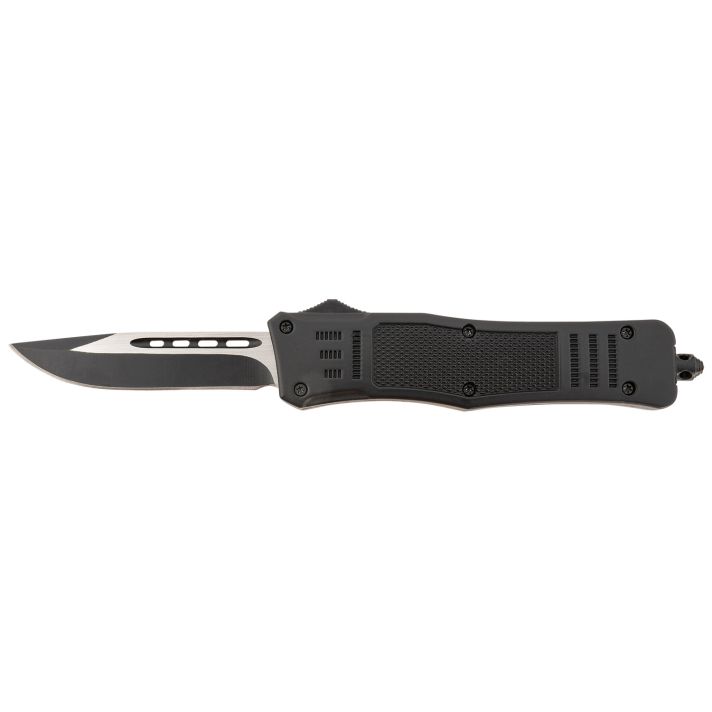 Steel River Knives T618BDP SpartanMedium 3.25" Drop Point Plain Black/Silver 440C SS Blade/ 4.50" Black Aluminum Zinc Alloy Handle