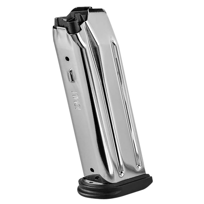 FN 20100719 510 Replacement Magazine 15rd 10mm Stainless Steel w/ Black Polymer Flush Floorplate Fits FN 510 Tactical