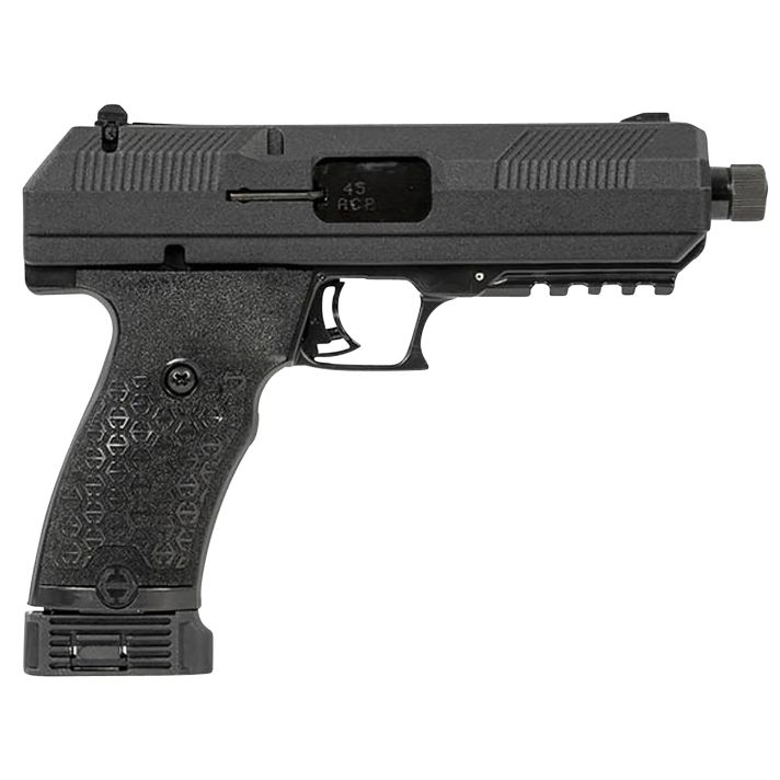Hi-Point JHP45G2 JHP Gen2 45 ACP 9+1 4.50" Black Steel Threaded Barrel, Black Powder Coated Serrated Steel Slide, Black Polymer Frame w/Picatinny Rail, Black Polymer Grip