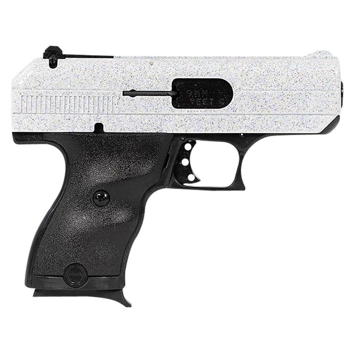 Hi-Point 916WHSP C99mm Luger 8+1 3.50" Black Steel Barrel, Hydro-Dipped White Sparkle Serrated Slide, Black Polymer Frame, Black Polymer Grips