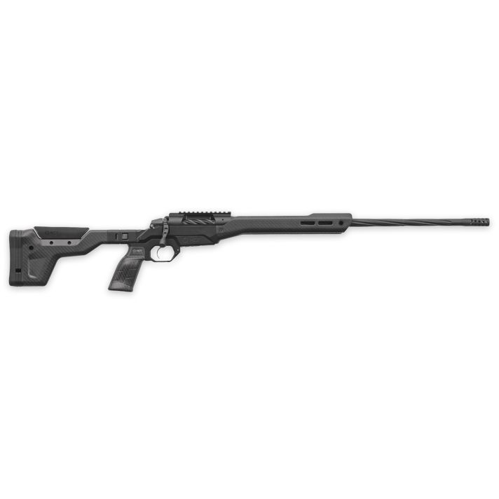 Weatherby 3WAMH300PR8B 307 Alpine MDT 300 PRC 5+1 26" Graphite Black Cerakote Fluted Threaded Barrel & Picatinny Rail Steel Receiver, Arca Rail Forend, Black Carbon Fiber HNT26 MDT Chassis, Black Grip