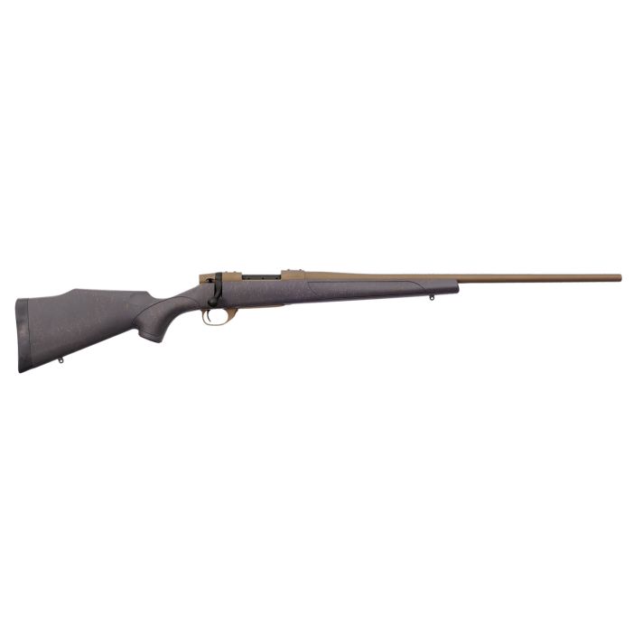 Weatherby VWB222RR4T Vanguard Weatherguard 22-250 Rem 5+1 24" Threaded, Burnt Bronze Barrel/Rec, Black with Bronze Webbing Monte Carlo Stock