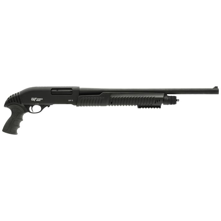Gforce Arms GFP3REX GFP3REX12 Gauge Pump 3" 4+1 20" Black Steel Barrel, Black Picatinny Rail Receiver, Black Rubber Grip