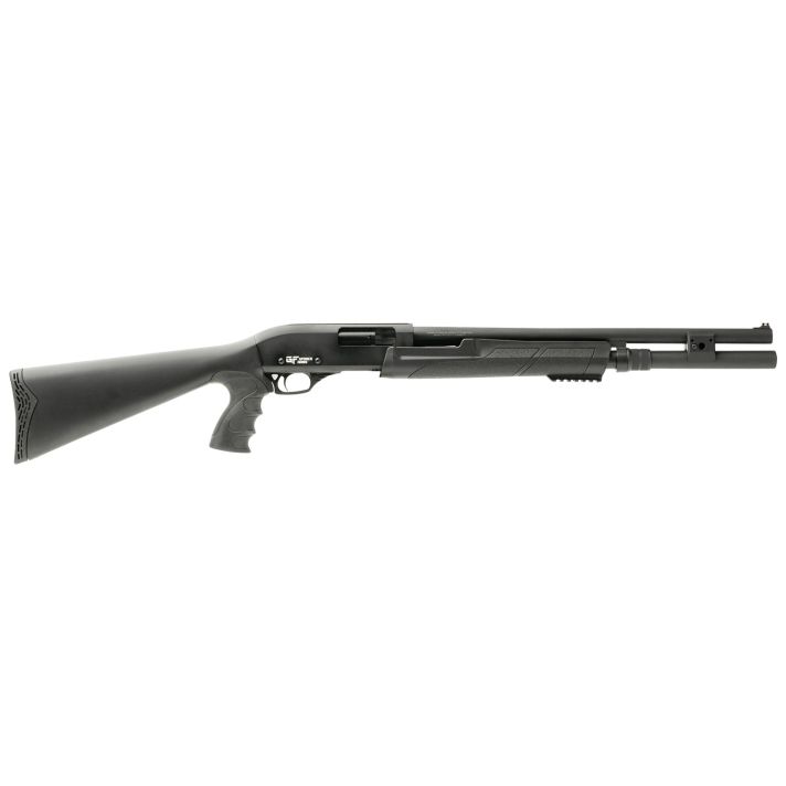 Gforce Arms GF2P12 GF2P12 Gauge Pump 3" Chamber 7+1 20" Fixed Cylinder Bore, Black, 5rd Shell Carrier Stock, Rubber Pistol Grip, Blade Sight, 3rd Shell Holder on Rec
