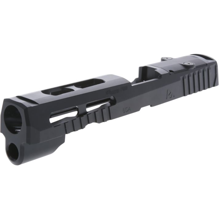Rival Arms RARA10G306A Precision Slide A1 Black QPQ Steel, Ported, Front & Rear Serrations, RMS Optic Cut Fits Glock 43/43X
