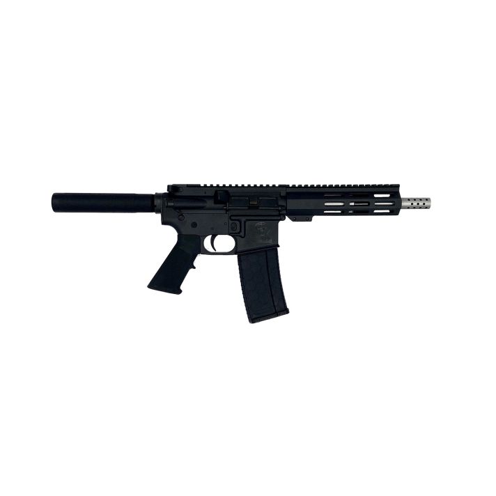Great Lakes Firearms GL15223SSPBLK AR-15 Pistol 223 Wylde 30+1 7.50" Stainless Barrel, Black, 7" M-LOK Handguard, Buffer Tube (No Brace), A2 Grip