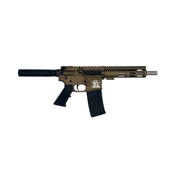 Great Lakes Firearms GL15223SSPBRZ AR-15 Pistol 223 Wylde 30+1 7.50" Stainless Barrel, Bronze Rec, 7" M-LOK Handguard, Buffer Tube (No Brace), Black A2 Grip