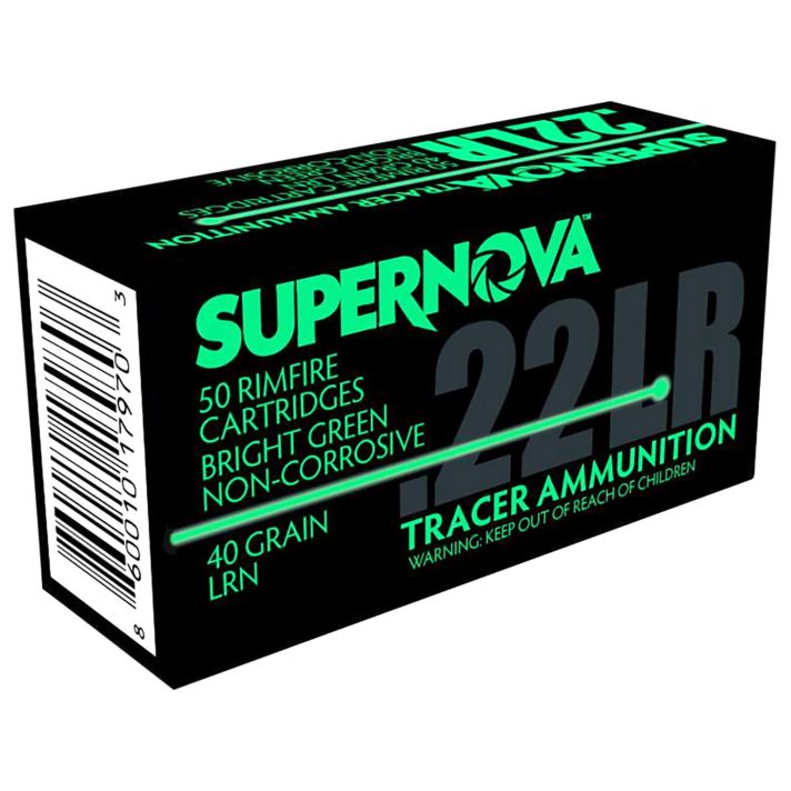 Piney Mountain Ammunition PMSN22LRG Green Tracer Non-Corrosive 22LR 40gr Lead Round Nose 50 Per Box/100 Case