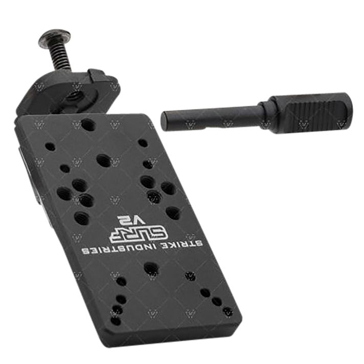 Strike Industries GSURFV2 Scorpion Universal Reflex Mount for Glock Version 2Black Anodized