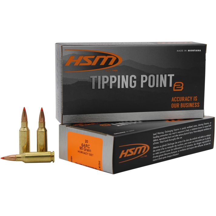 HSM 6ARC2N Tipping Point Super Shock Tip 6mm ARC 95 gr 20 Per Box/ 25 Case
