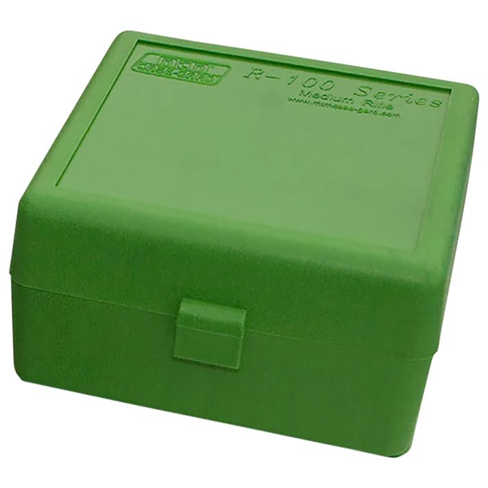 MTM Case-Gard RS10010 Ammo Box Flip-Top 223Rem/204Ruger Green Polypropylene 100rd