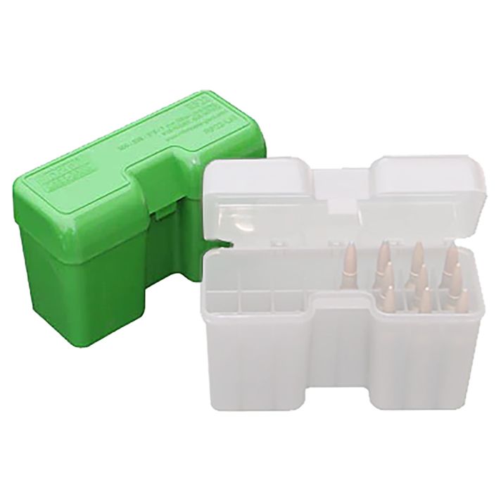 MTM Case-Gard RF22SM10 Ammo Box Flip-Top 338 Cal Green Polypropylene 22rd