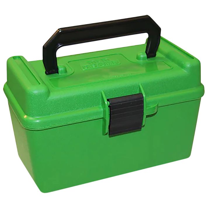 MTM Case-Gard H50XL10 Deluxe Ammo Box300 WSM/300 RUM Green Polypropylene 50rd