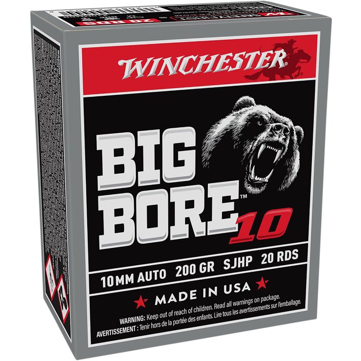Winchester Ammo X10MMBB Big Bore10mmAuto 200gr Semi Jacketed Hollow Point 20 Per Box/10 Case
