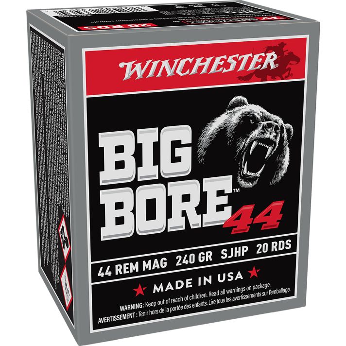 Winchester Ammo X44MBB Big Bore44RemMag 240gr Semi Jacketed Hollow Point 20 Per Box/10 Case
