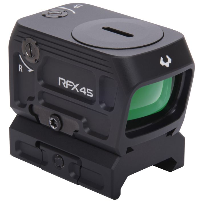 Viridian 9810059 RFX45Black Anodized 1 x 24 mm x 15.5 mm 5 MOA Green Dot ACRO/Picatinny Low Mount