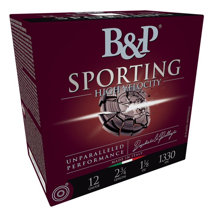 B&P 12B8SH75 Sporting Clay12Gauge 2.75" 1 1/8oz 7.5Shot 25 Per Box/10 Case