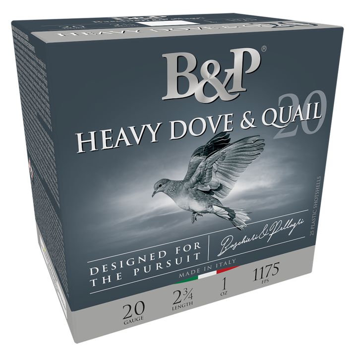 B&P Ammunition 20BD8 Heavy Dove & Quail20Gauge 2.75" 1oz 8Shot 25 Per Box/10 Case