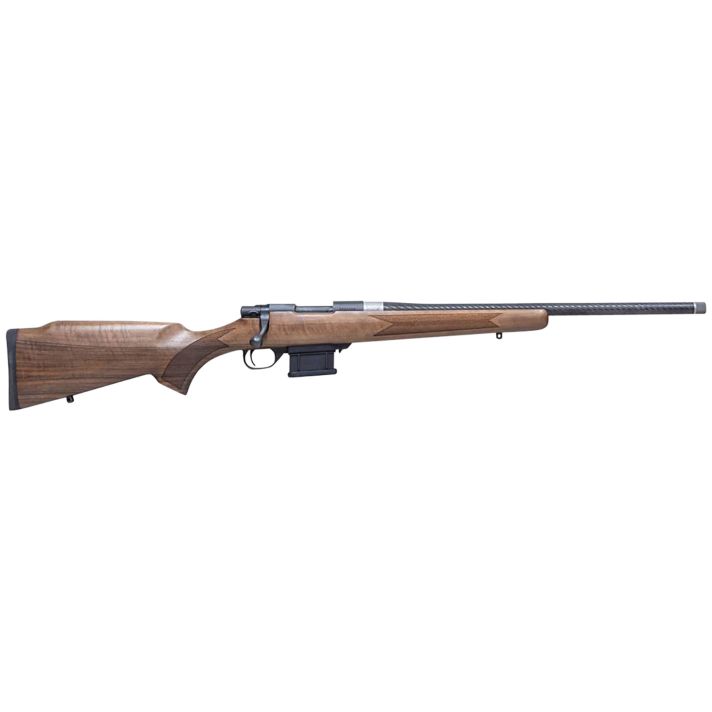 Howa HWHCF6ARC M1500 Mini Action Hunter 6mm ARC 5+1 20" Black Carbon Fiber Wrapped Barrel, Black Drilled & Tapped Steel Receiver, Walnut Fixed Stock, Right Hand
