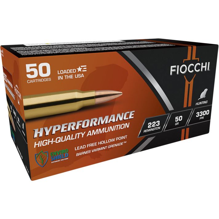 Fiocchi 223VGNT Hyperformance223Rem 50gr Barnes Varmint Grenade 50 Per Box/10 Case