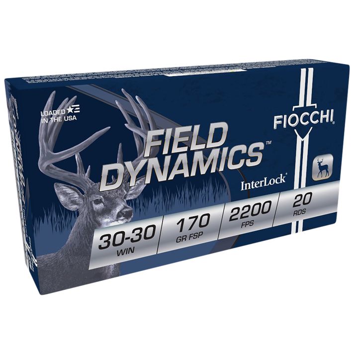 Fiocchi 3030C Field Dynamics InterLock 30-30Win 170gr Flat Soft Point 20 Per Box/10 Case