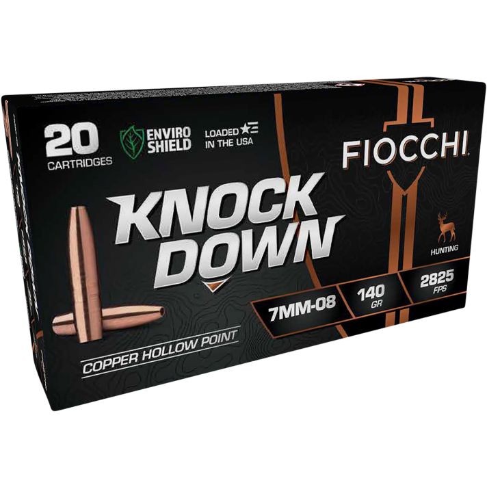 Fiocchi 7MM08CHA Knock Down Enviro Shield 7mm-08Rem 140gr Hollow Point 20 Per Box/10 Case