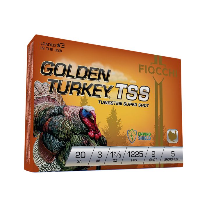 Fiocchi 203TSS9 Golden Turkey TSS 20Gauge 3" 1 3/8oz 9Shot 5 Per Box/10 Case