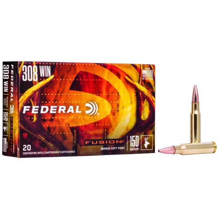 Federal F308FS1 Fusion308Win 150gr Bonded Soft Point 20 Per Box/10 Case