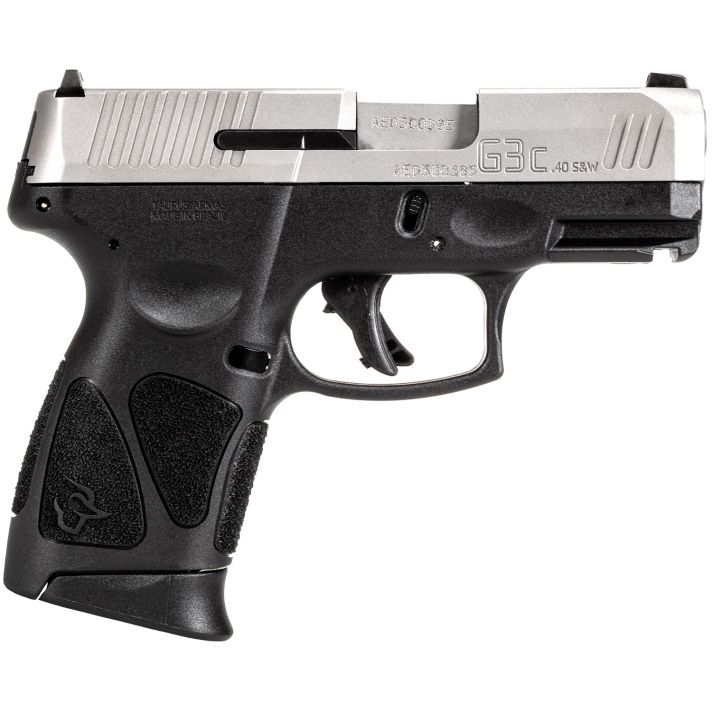 Taurus 1G3C4039 G3CCompact Frame 40 S&W 10+1 3.26" Matte Stainless Steel Barrel, Serrated Stainless Steel Slide, Black Polymer Frame w/Picatinny Rail, Black Polymer Grip