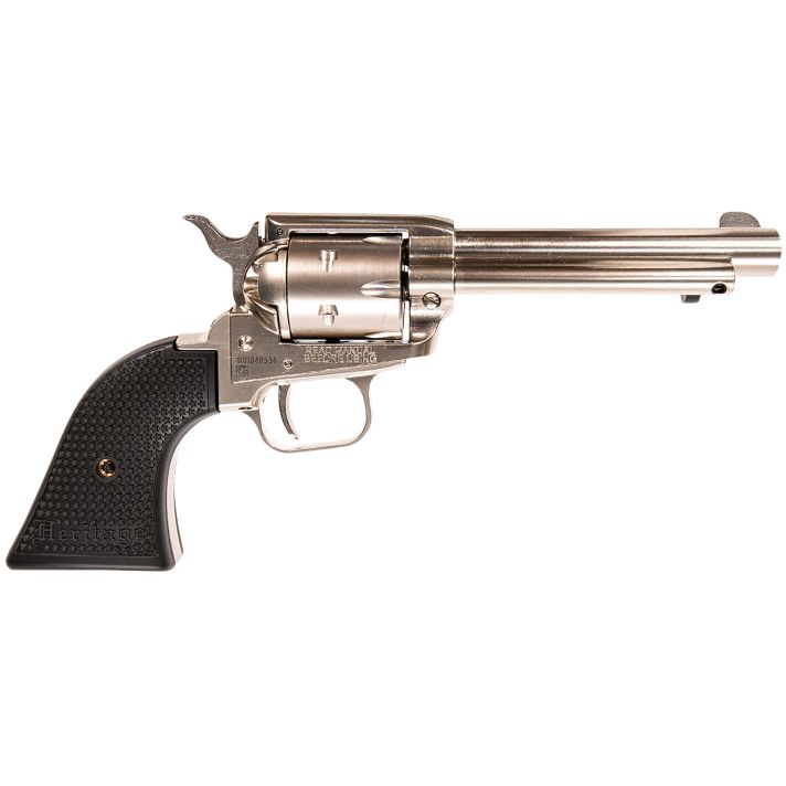 Heritage Mfg RR22NI4 Rough Rider22 LR 6 Shot, 4.75" Black Nitride Steel Barrel, Black Nitride Steel Frame, Black Cylinder, US Flag Polymer Grip, Manual Safety, Exposed Hammer