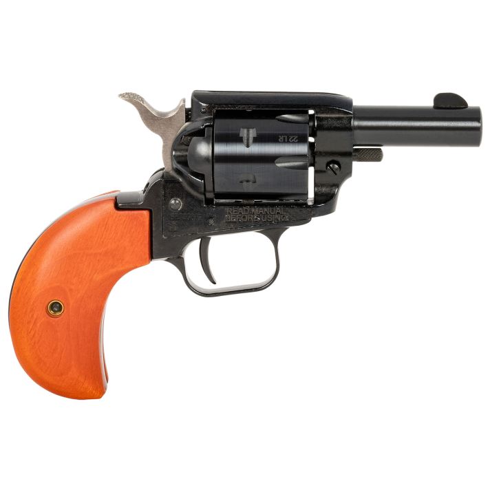 Heritage Mfg BK22B2BH Barkeep22 LR 6 Shot, 2.68" Black Oxide Steel Barrel, Black Oxide Zinc Alloy Frame, Black Oxide Cylinder, Cocobolo Bird Head Grip, Manual Safety, Exposed Hammer