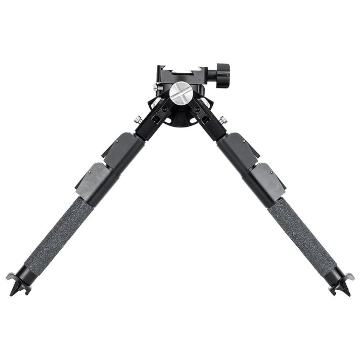 Mdt Sporting Goods Inc 106293BLK CKYE-POD Gen 2 Double Pull, Black Aluminum, 9"-18.50", 360 Degrees Pan, Spiked Feet, Integrated Barricade Stop, Fits ARCA/Picatinny/RRS Dovetail Rails