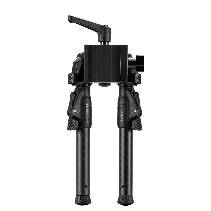 Mdt Sporting Goods Inc 105561BLK GRND-PODBlack 4.50"-9" Carbon Fiber/Aluminum, Adj. Throw Lever, 4 Leg Postitions, Fits ARCA Rail & RRS Dovetail