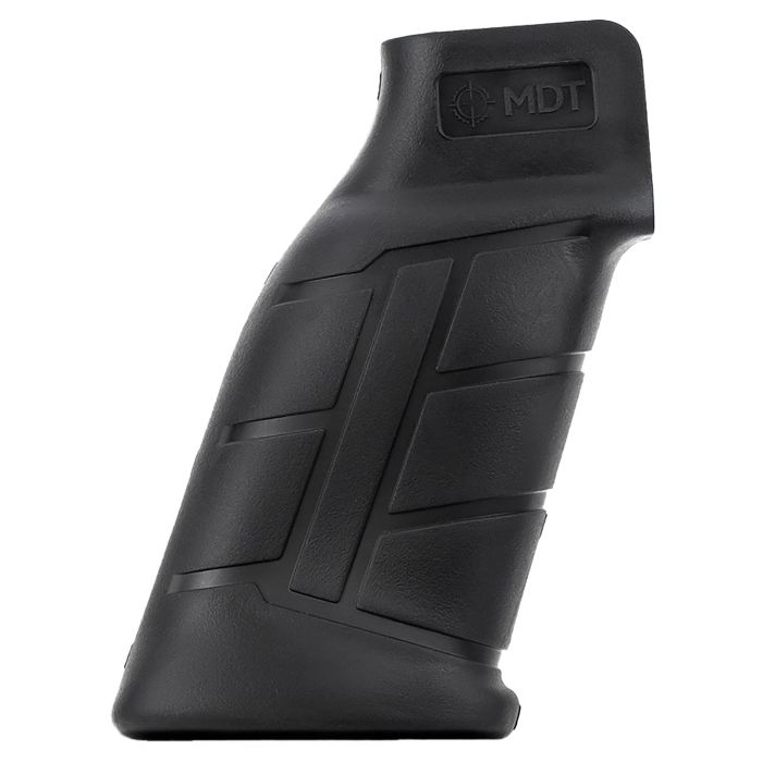 Mdt Sporting Goods Inc 103419BLK Elite Pistol Grip Black Polymer, Integrated Palm Swell, Fits AR Platform