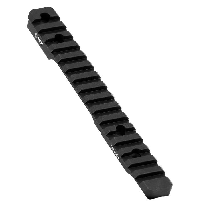 Mdt Sporting Goods Inc 102187BLK Picatinny Scope RailBlack Anodized Aluminum 11" Long, Fits Remington 700 SA, 20 MOA