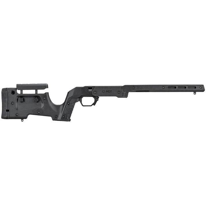 Mdt Sporting Goods Inc 105051BLK XRS Chassis Black Aluminum Core with Polymer Panels, Adj. Cheekrest, M-LOK Forend, Interchangeable Grips, AICS Mag Compatible, Fits CZ 457