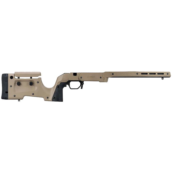 Mdt Sporting Goods Inc 104690FDE XRS Chassis FDE Aluminum Core with Polymer Panels, Adj. Cheekrest, M-LOK Forend, Interchangeable Grips, AICS Mag Compatible, Fits Short Action Howa 1500