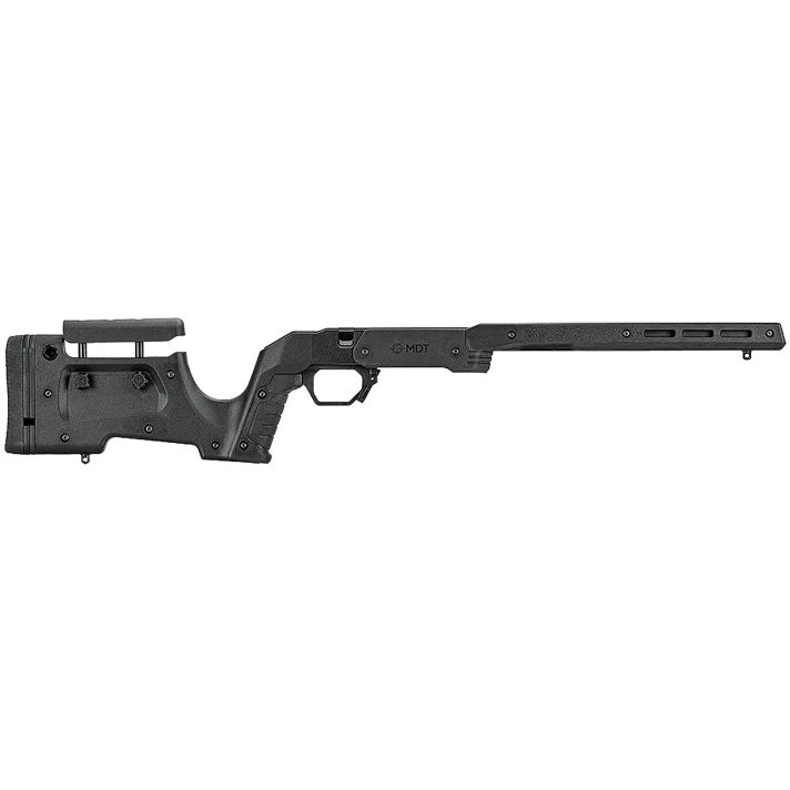 Mdt Sporting Goods Inc 104691BLK XRS Chassis Black Aluminum Core with Polymer Panels, Adj. Cheekrest, M-LOK Forend, Interchangeable Grips, AICS Mag Compatible, Fits Short Action Remington 700