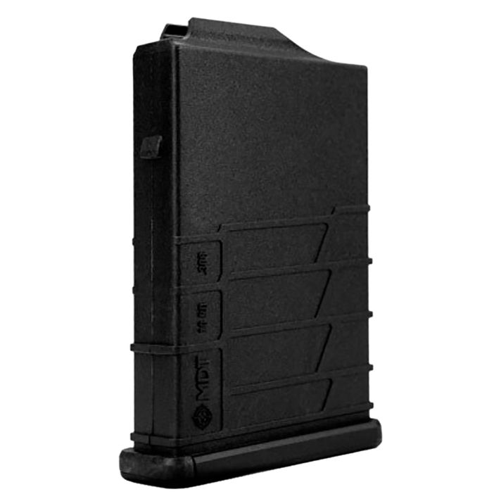 Mdt Sporting Goods Inc 104447BLK AICS Magazine10rd Extended 308/6.5 Creedmoor Short Action, Black Polymer Fits Some Chassis/Bottom Metal (MDT/XLR/KRG/GRS/CDI/Pacific Tool & Gauge)
