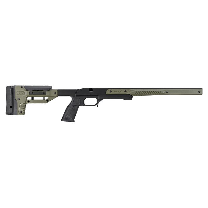 Mdt Sporting Goods Inc 104226ODG Oryx Chassis OD Green/Black Aluminum, Adj. Cheekrest, M-LOK Forend, AR-Style Grip, Barricade Stop, AICS Mag Compatible, Fits Short Action Savage Axis