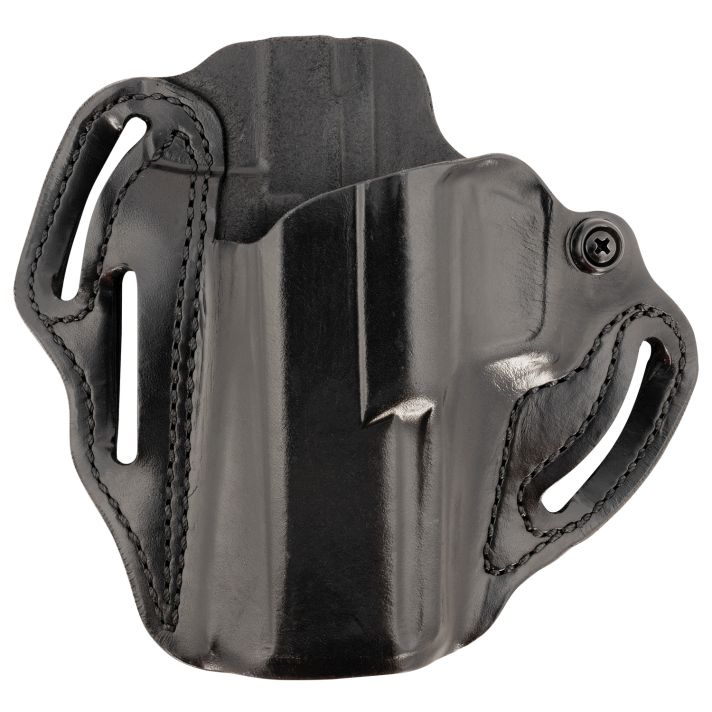 DeSantis Gunhide 002BB0XZ0 Speed ScabbardOWB Black Leather Belt Slide Fits 4.50" Barrel Left Hand