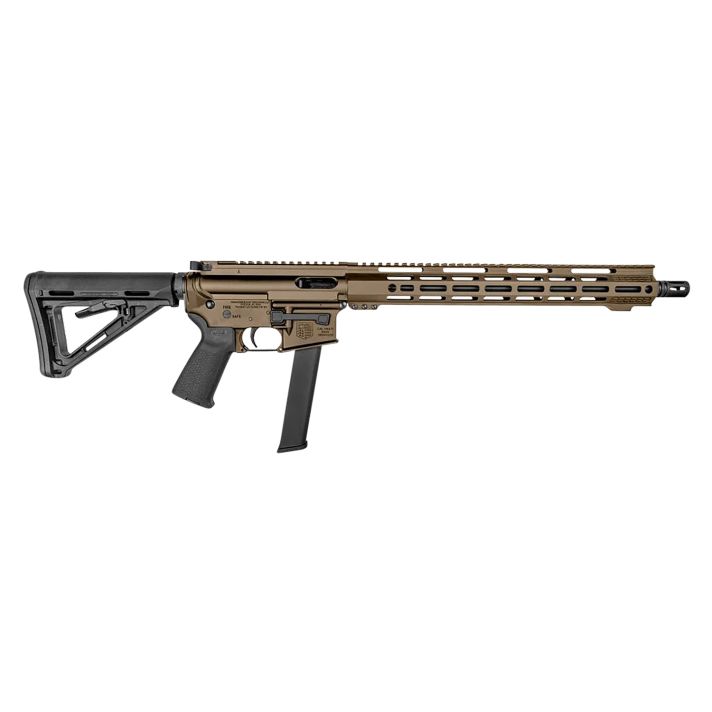 Diamondback DB1418P061 DB159mm Luger 32+1 16", FDE Rec/M-Lok Handgaurd, Carbon Lower, Black Magpul CTR Stock/K2 Grip, Flash Hider