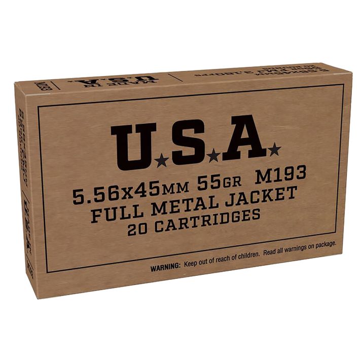 Winchester Ammo SGM193KW USA5.56x45mmNATO 55gr Full Metal Jacket 20 Per Box/50 Case