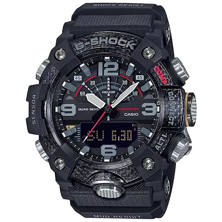 G-shock/vlc Distribution GGB1001A G-Shock Tactical MudMaster Keep Time Black Size 145-215mm Features Digital Compass