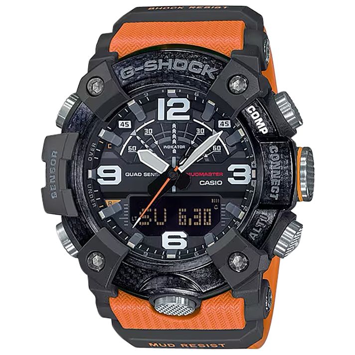 G-shock/vlc Distribution GGB1001A9 G-Shock Tactical MudMaster Keep Time Orange/Black Size 145-215mm Features Digital Compass