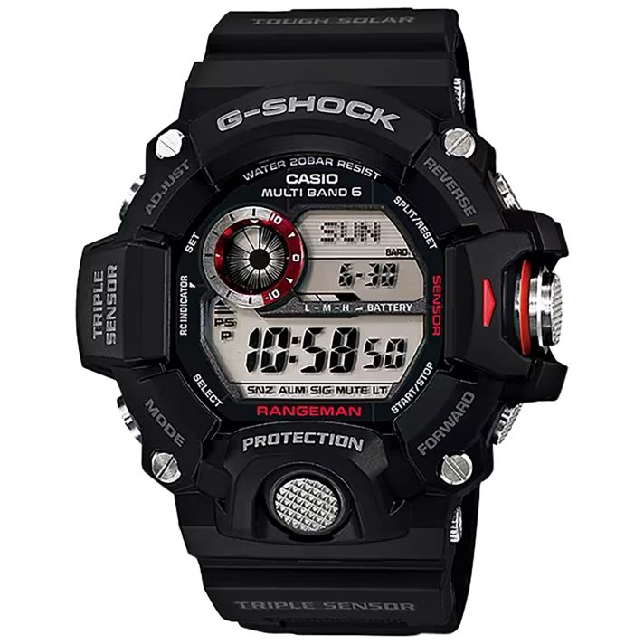 G-shock/vlc Distribution GW94001 G-Shock Tactical Rangeman Keep Time Black Size 145-215mm Features Digital Compass
