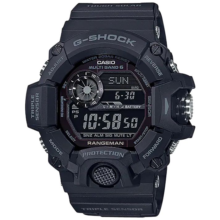 G-shock/vlc Distribution GW94001B G-Shock Tactical Rangeman Keep Time Blackout Size 145-215mm Features Digital Compass